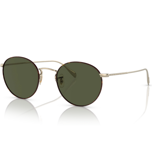 Lunettes de soleil Oliver Peoples Coleridge Sun doré et écaille - vue de profil