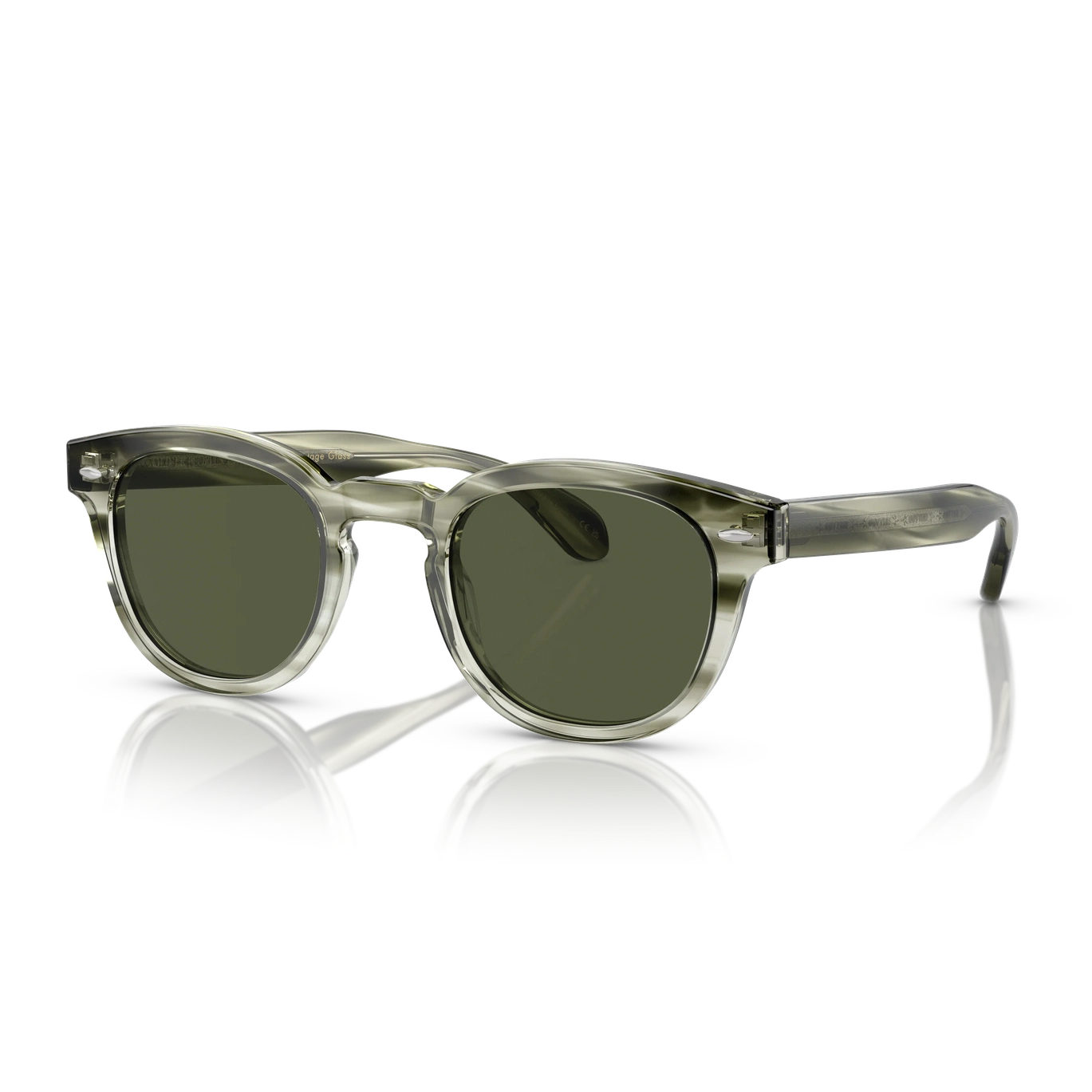 Lunettes de soleil Oliver Peoples Sheldrake Sun acétate jade - vue de profil