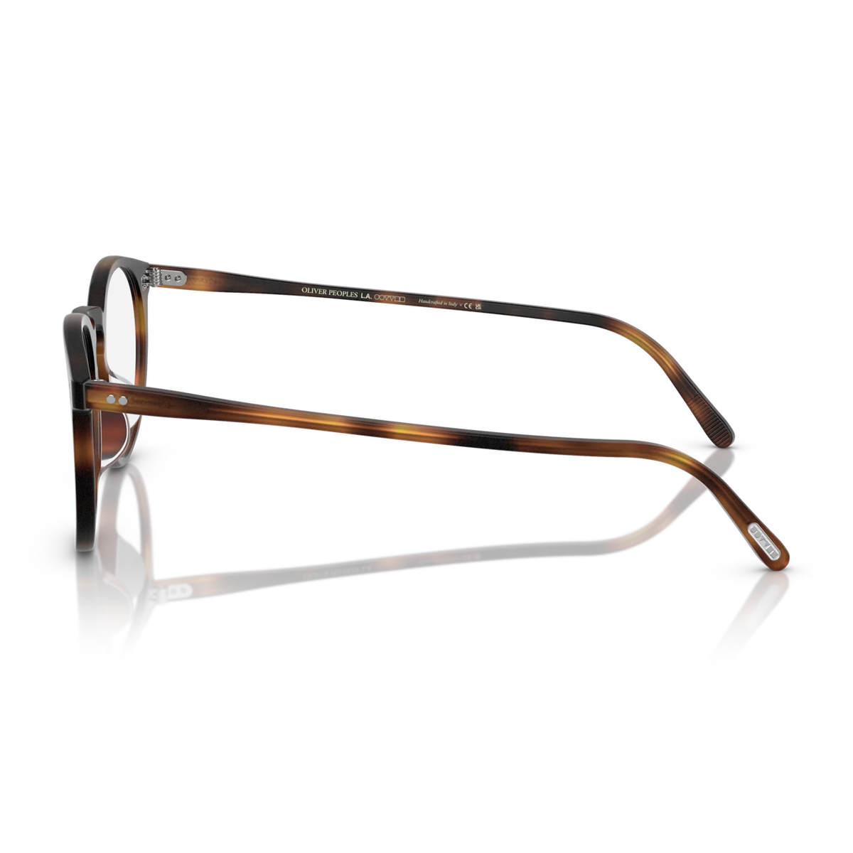 Lunettes de vue Oliver Peoples O'Malley acétate écaille mahogany - vue de détail