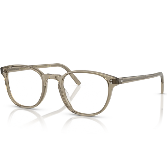 Lunettes Oliver Peoples Fairmont en acétate cristal, vue de coté.