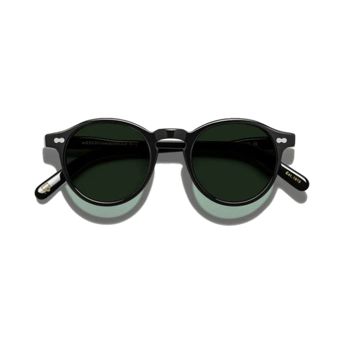 Lunettes de soleil Moscot Miltzen Sun acetate noir - vue de face