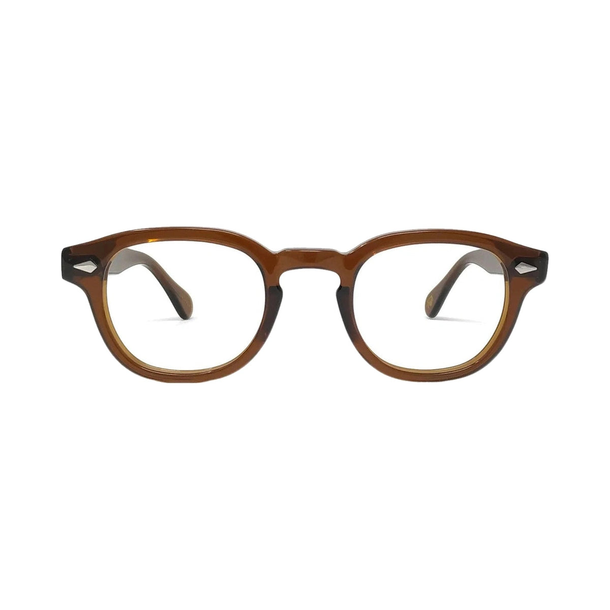 Lunettes de vue Moscot Lemtosh 44 acétate marron - vue de face