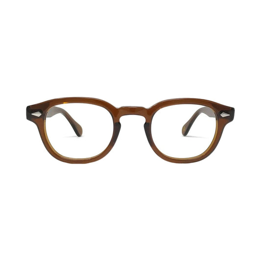 Lunettes de vue Moscot Lemtosh 44 acétate marron - vue de face
