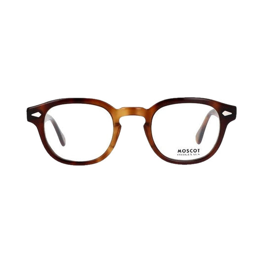 Lunettes de vue Moscot Lemtosh acétate marron tabacco - vue de face
