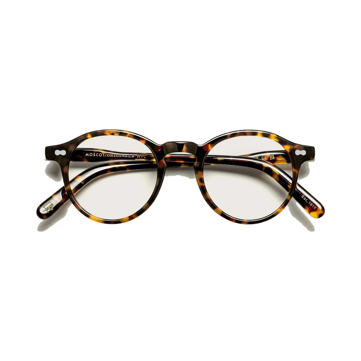 Lunettes de vue Moscot Miltzen acétate écaille - vue de face