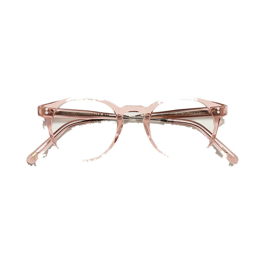 Lunettes de vue Moscot Golda acétate rose et argent - vue de face
