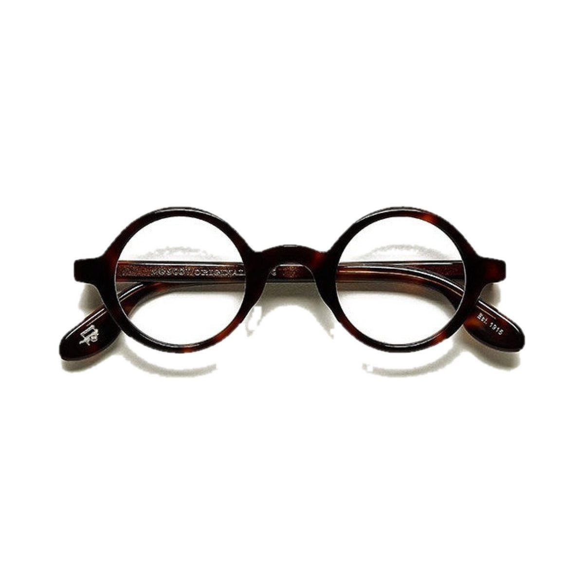 Lunettes de vue Moscot Zolman acétate écaille ambre - vue de face