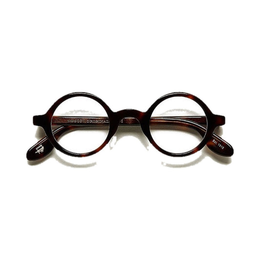 Lunettes de vue Moscot Zolman acétate écaille ambre - vue de face