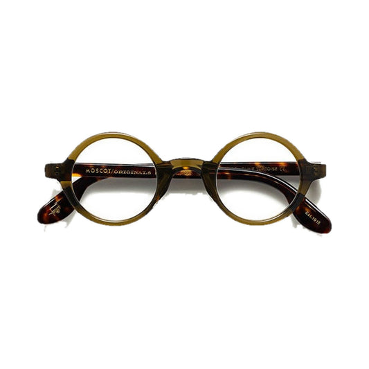 Lunettes de vue Moscot Zolman acétate écaille olive - vue de face