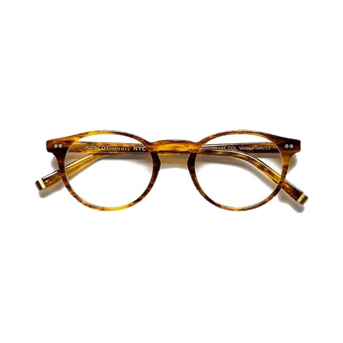 Lunettes de vue Moscot Frankie acétate écaille vintage - vue de face