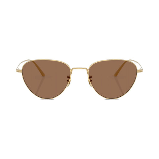 Lunettes de soleil Oliver Peoples OV1357S acier doré - vue de face
