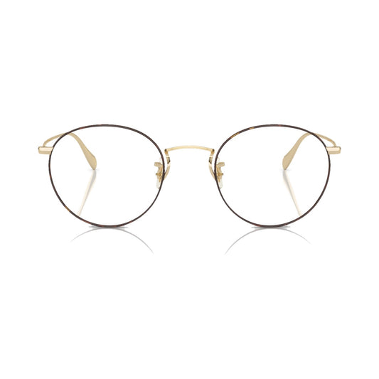 Lunettes de vue Oliver Peoples Coleridge acier doré et écaille ambre - vue de face