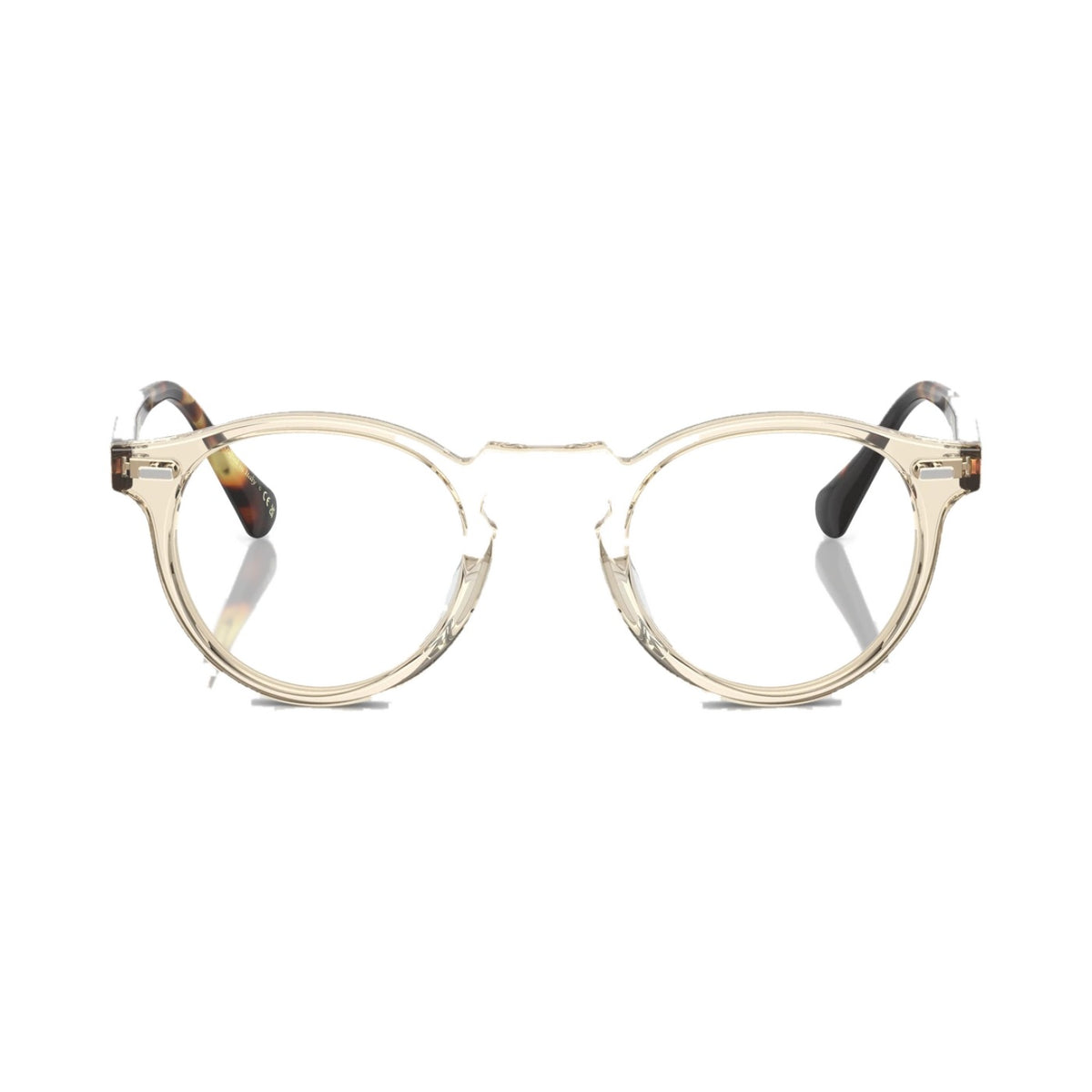 Lunettes de vue Oliver Peoples Gregory Peck acétate cristal et écaille - vue de face
