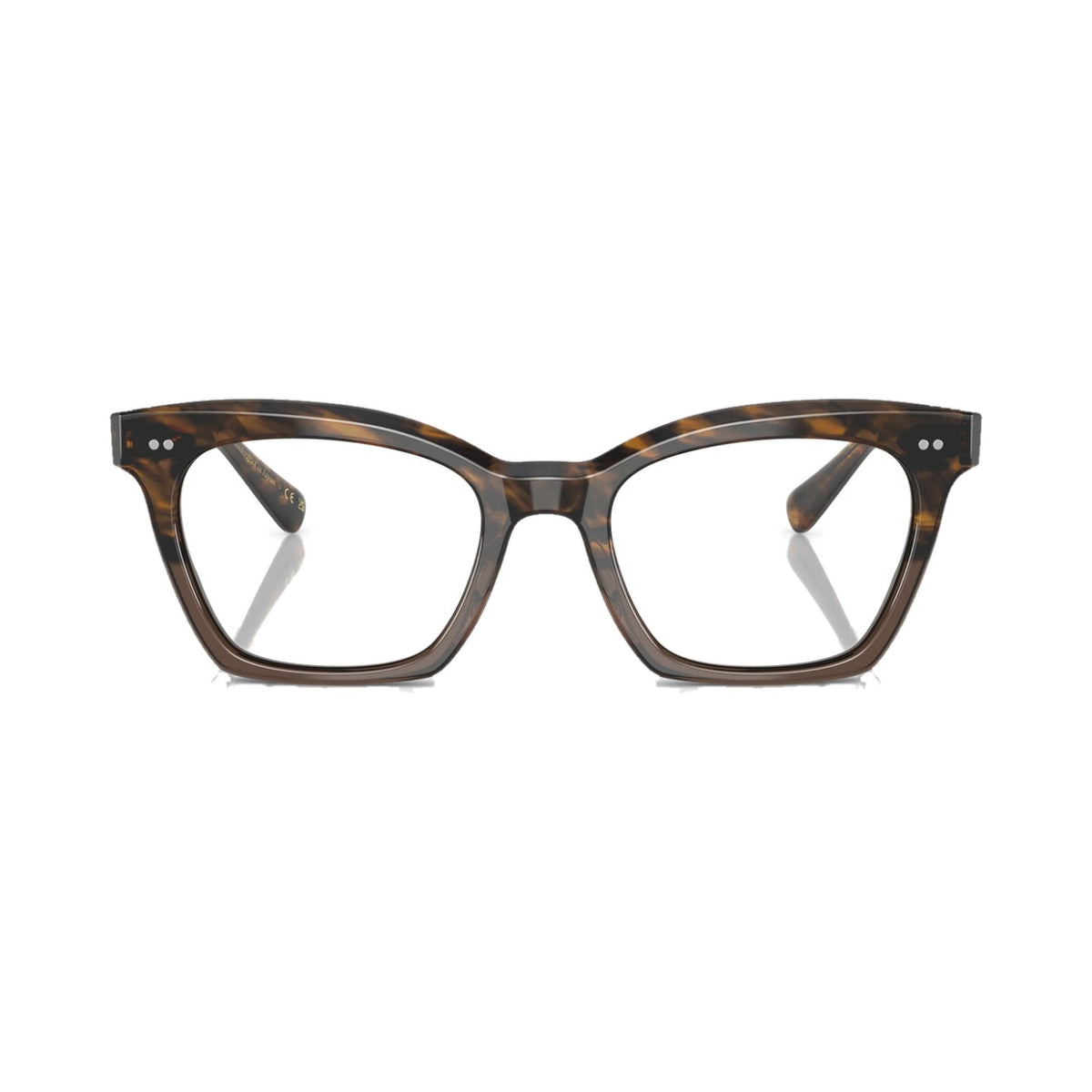 Lunettes de vue Oliver Peoples Lelia acétate rouge sedona et taupe - vue de face