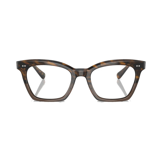 Lunettes de vue Oliver Peoples Lelia acétate rouge sedona et taupe - vue de face