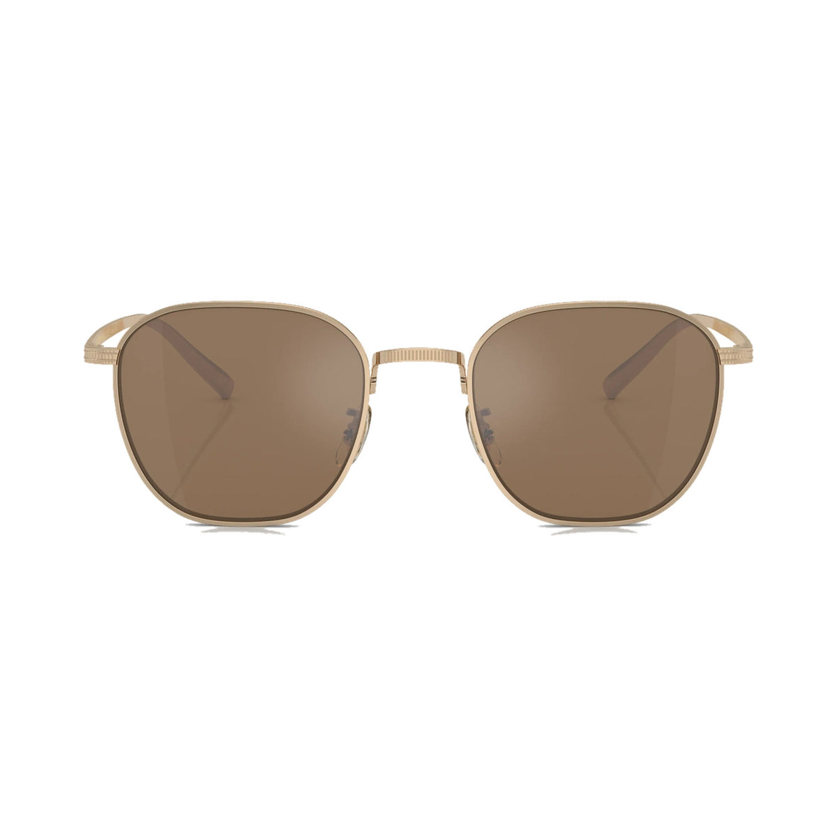 Lunettes de soleil Oliver Peoples Rynn Sun titane doré - vue de face
