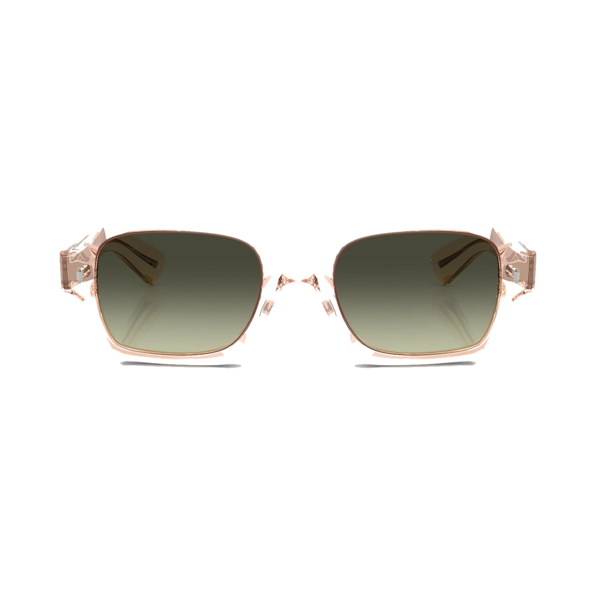 Lunettes de soleil Oliver Peoples Devaney 18K acétate rose cristal - vue de face