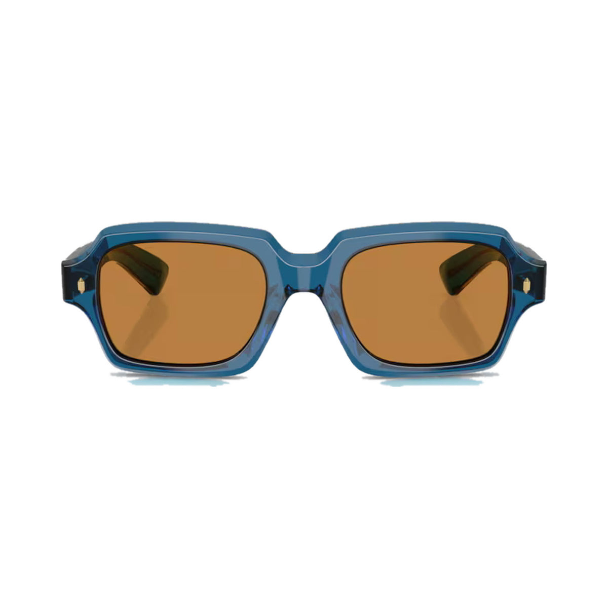 Lunettes de soleil Oliver Peoples Devaney 18K acétate bleu cristal - vue de face