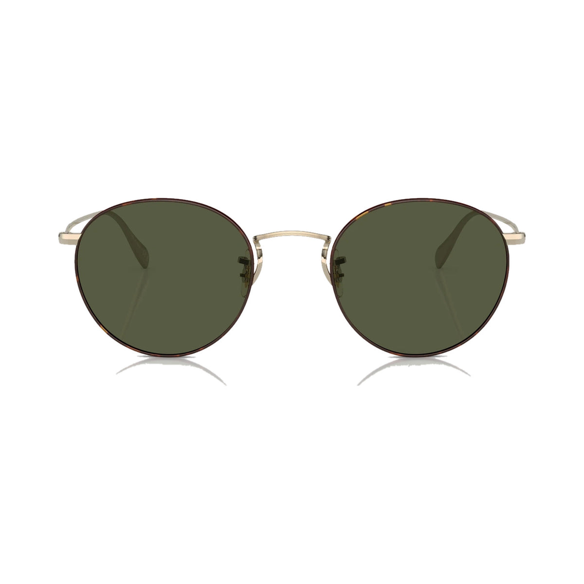 Lunettes de soleil Oliver Peoples Coleridge Sun métal doré et écaille - vue de face