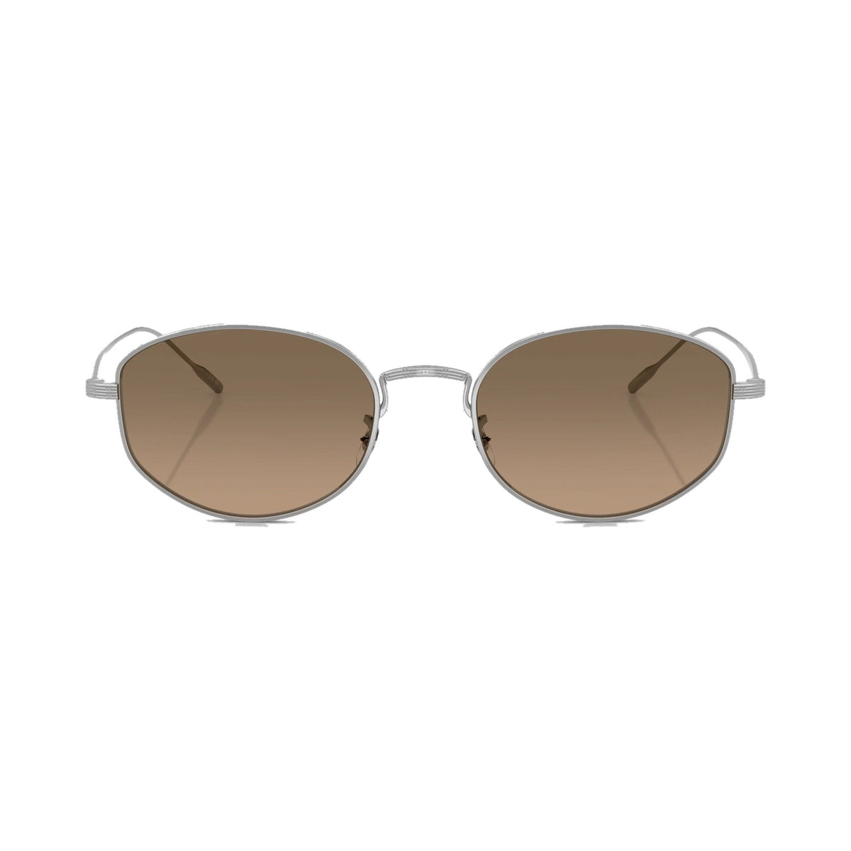 Lunettes de soleil Oliver Peoples Estra titane argenté pâle - vue de face