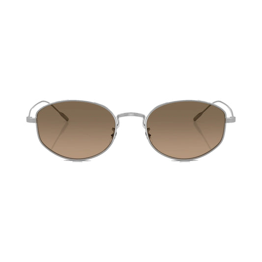 Lunettes de soleil Oliver Peoples Estra titane argenté pâle - vue de face