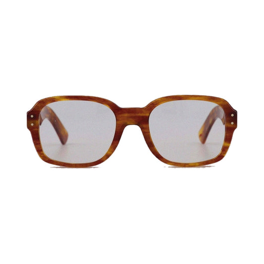 Lunettes ALF en acétate écaille rousse, vue de face.