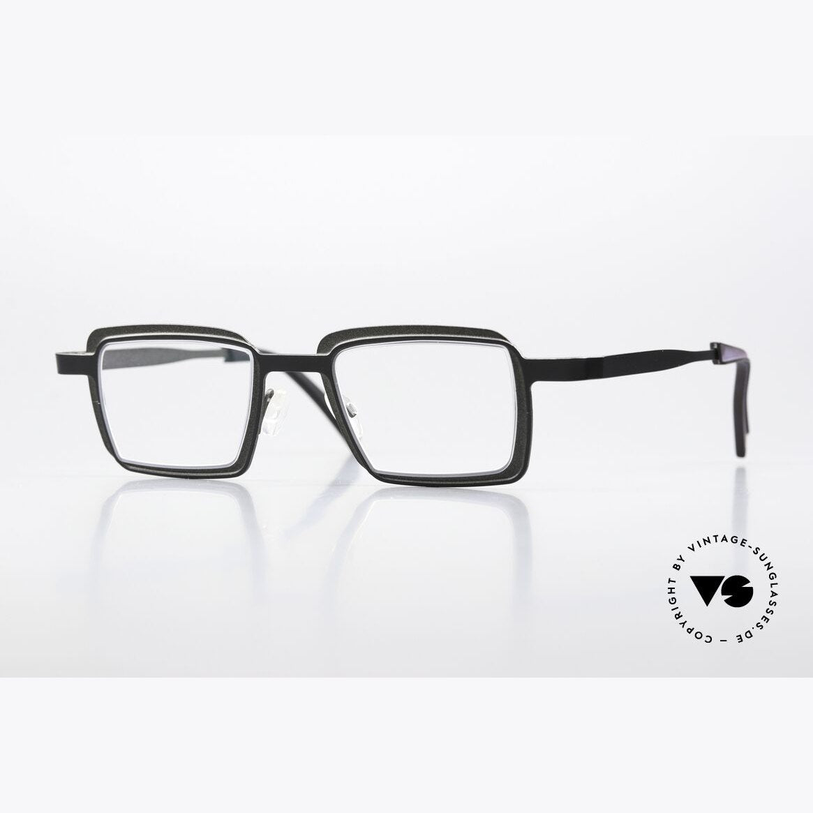 Lunettes de vue THEO Eye Witness YC gris et noir - vue de profil