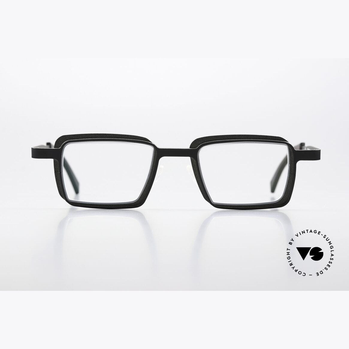 Lunettes de vue THEO Eye Witness YC métal gris et noir - vue de face