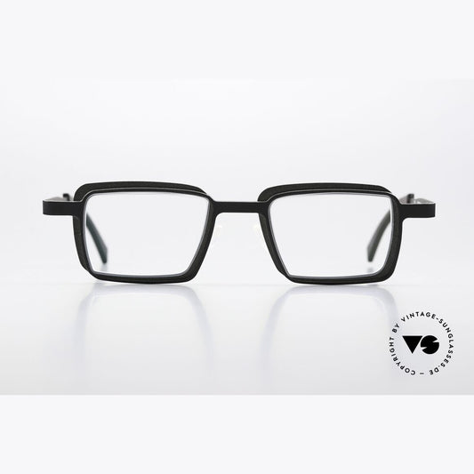 Lunettes de vue THEO Eye Witness YC métal gris et noir - vue de face
