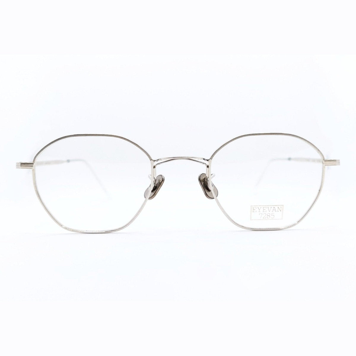 Lunettes de vue Eyevan 772 titane argent - vue de face