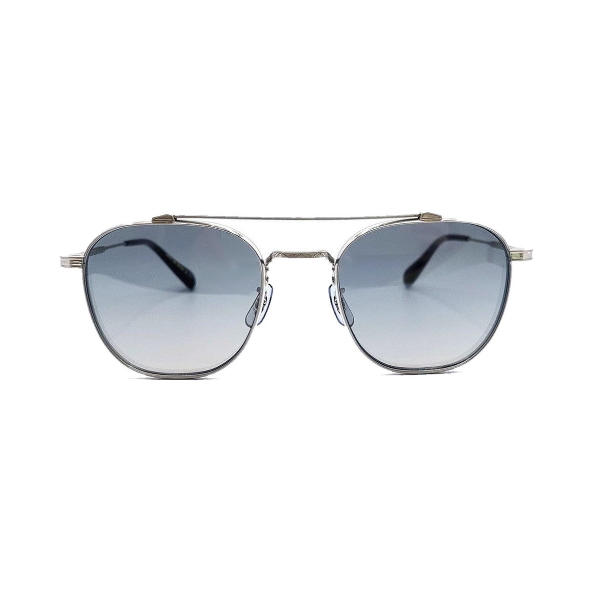 Lunettes de soleil Oliver Peoples Mandeville titane argent - vue de face