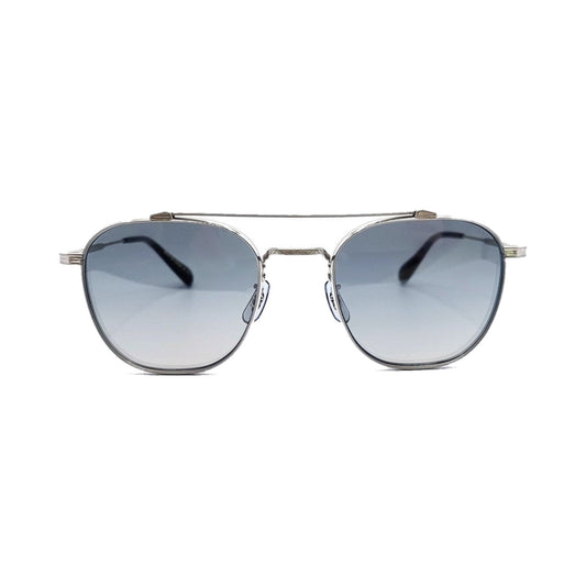 Lunettes de soleil Oliver Peoples Mandeville titane argent - vue de face