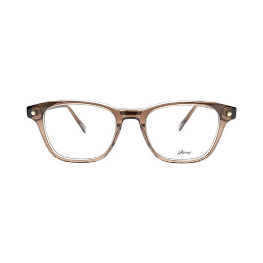 Lunettes de vue Brioni BR0087O acétate marron translucide - vue de face