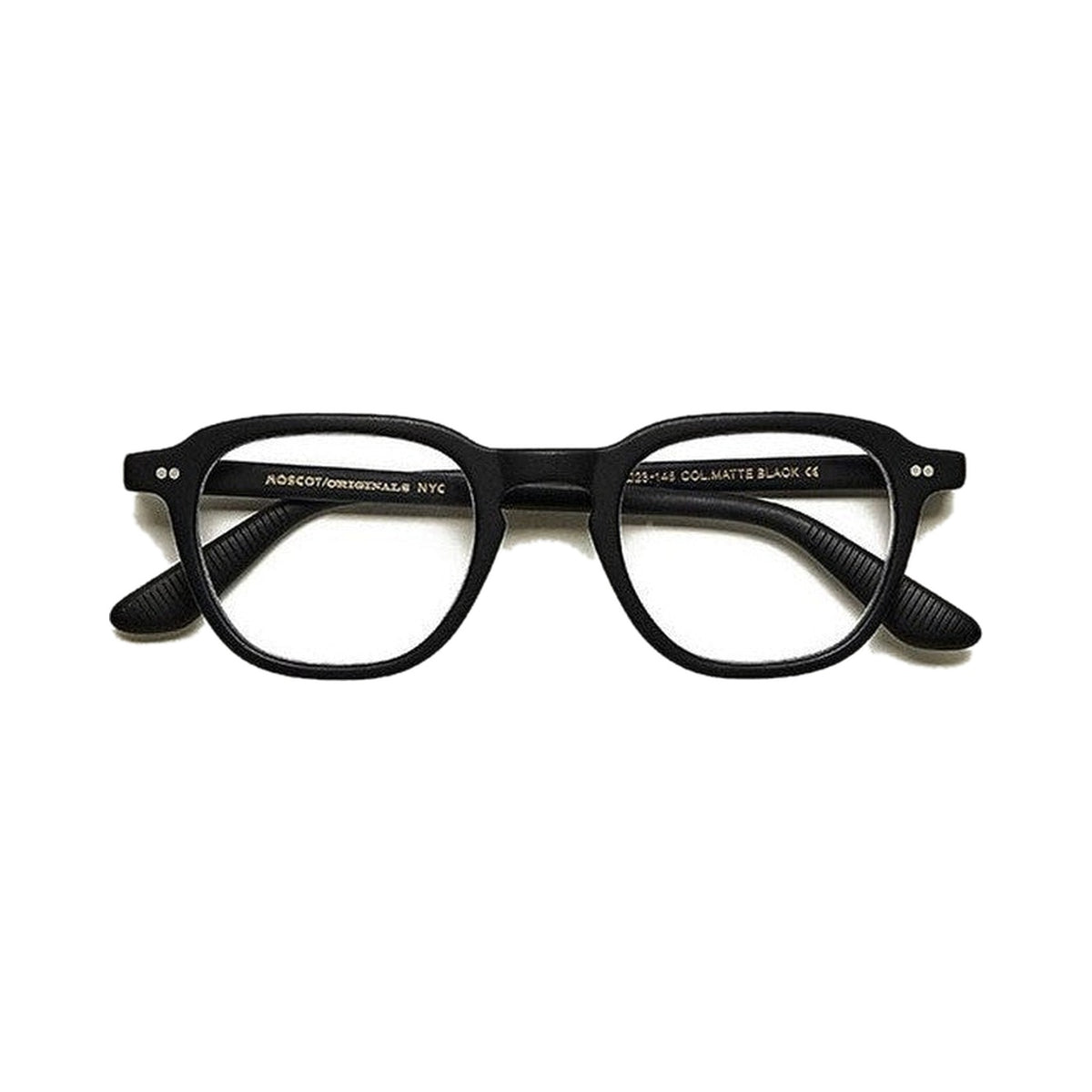 Lunettes de vue Moscot Billik acetate noir mat - vue de face