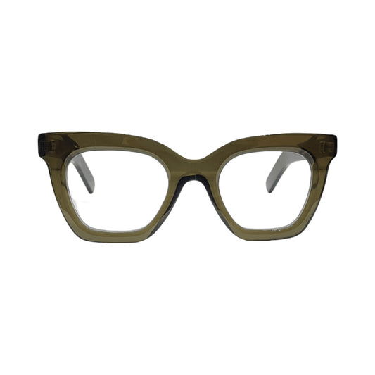 Lunettes de vue Aude Hérouard Brigitte acétate vert olive - vue de face