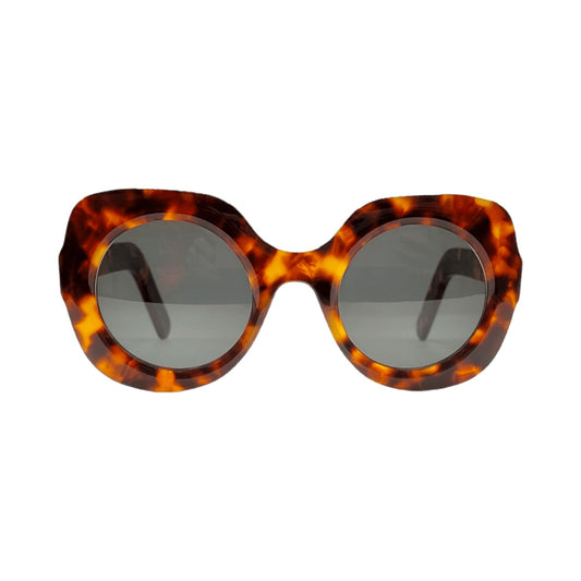 Lunettes de soleil Aude Hérouard Françoise acétate écaille ambre - vue de face