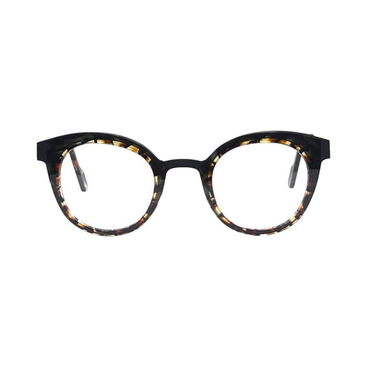 Lunettes de vue Anne et Valentin Fantasia métal noir et écaille - vue de face