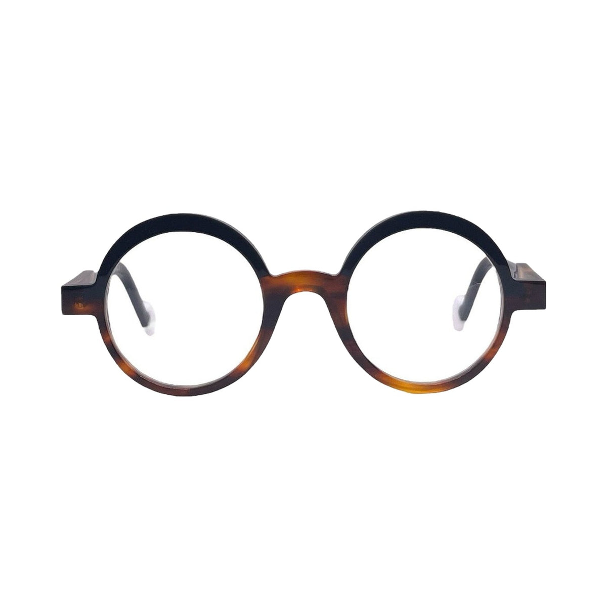Lunettes de vue Anne et Valentin Ludik acétate noir et écaille - vue de face