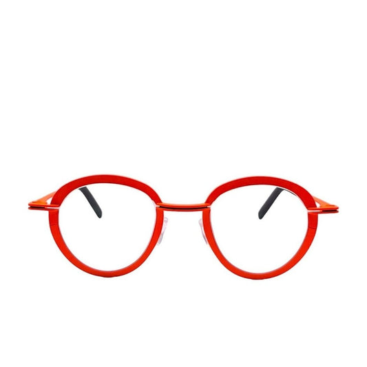 Lunettes de vue THEO Sensational titane orange - vue de face