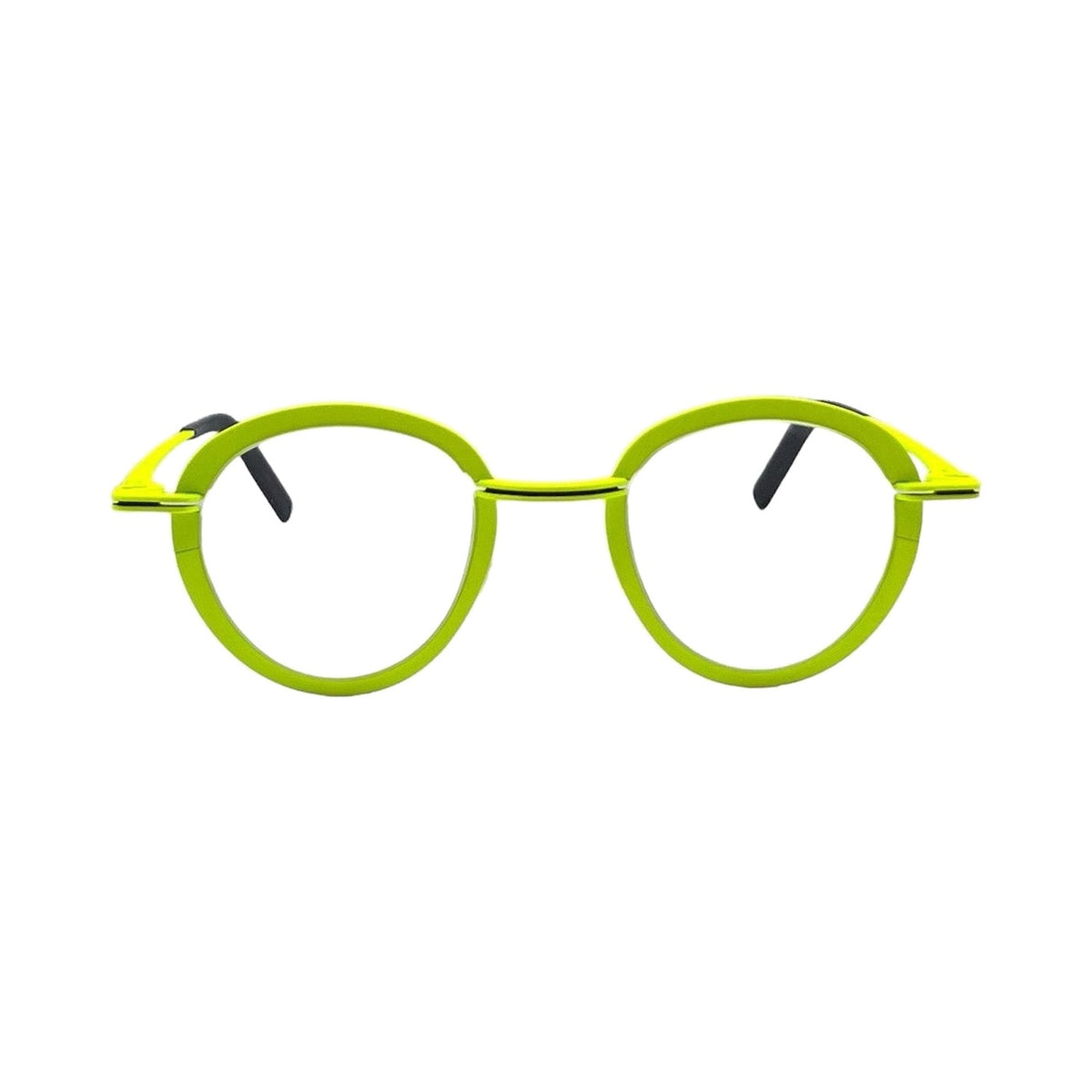 Lunettes de vue THEO Sensational titane jaune - vue de face