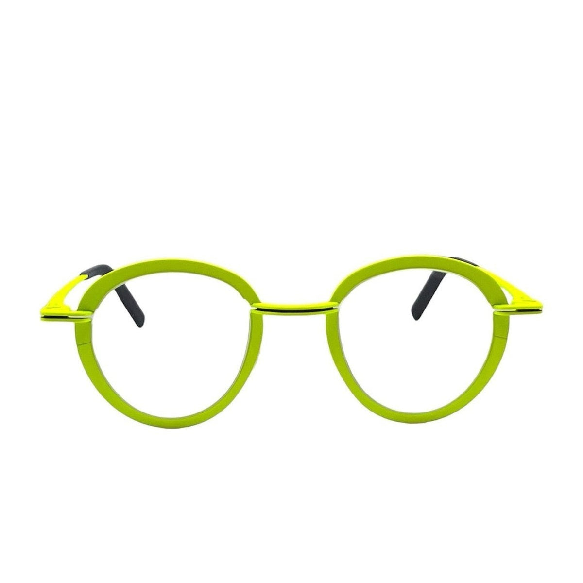 Lunettes de vue THEO Sensational titane jaune - vue de face