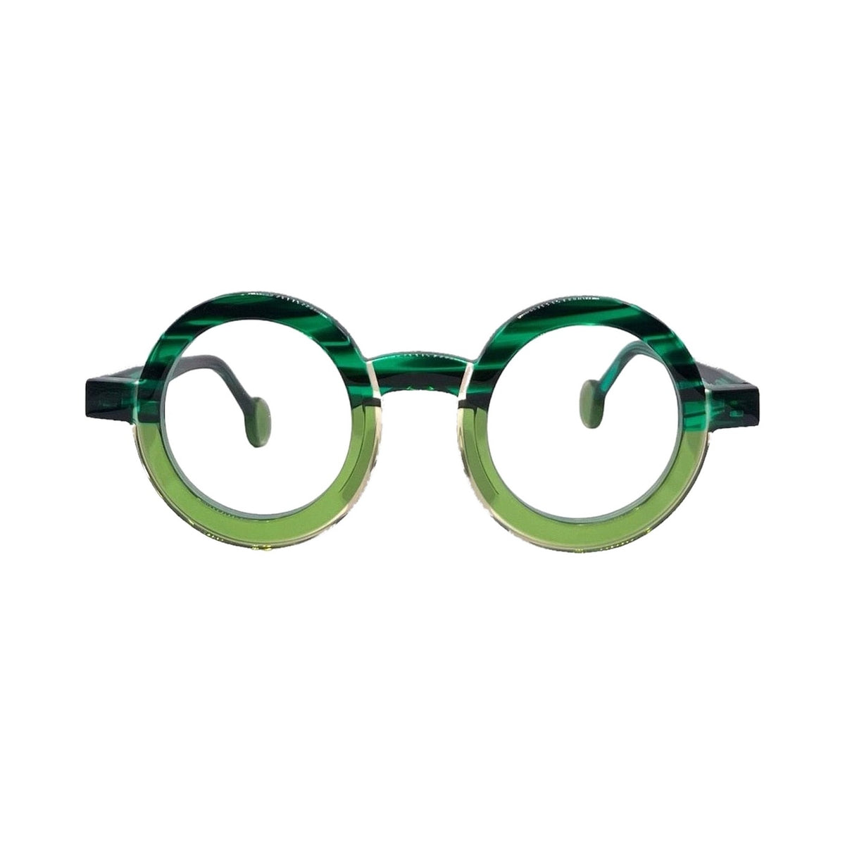 Lunettes de vue THEO Swaai acétate vert - vue de face