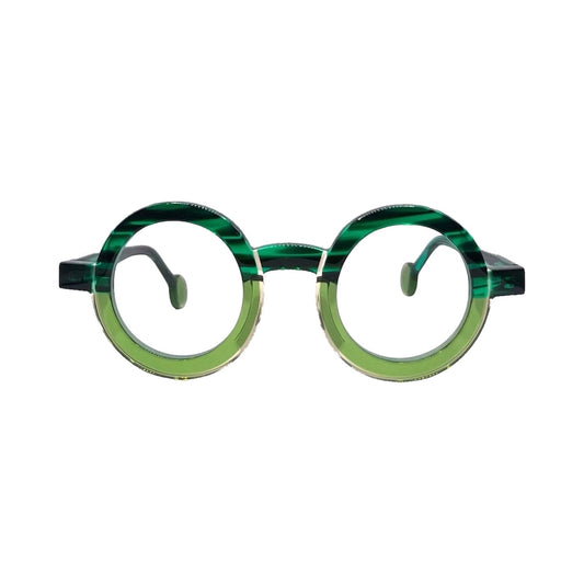 Lunettes de vue THEO Swaai acétate vert - vue de face