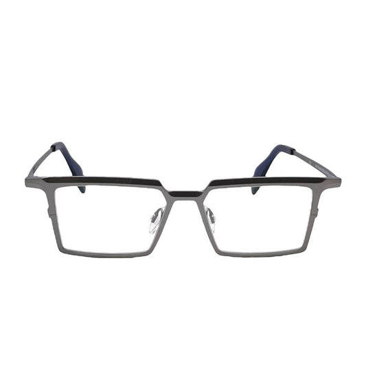 Lunettes de vue THEO Emerald titane gris - vue de face