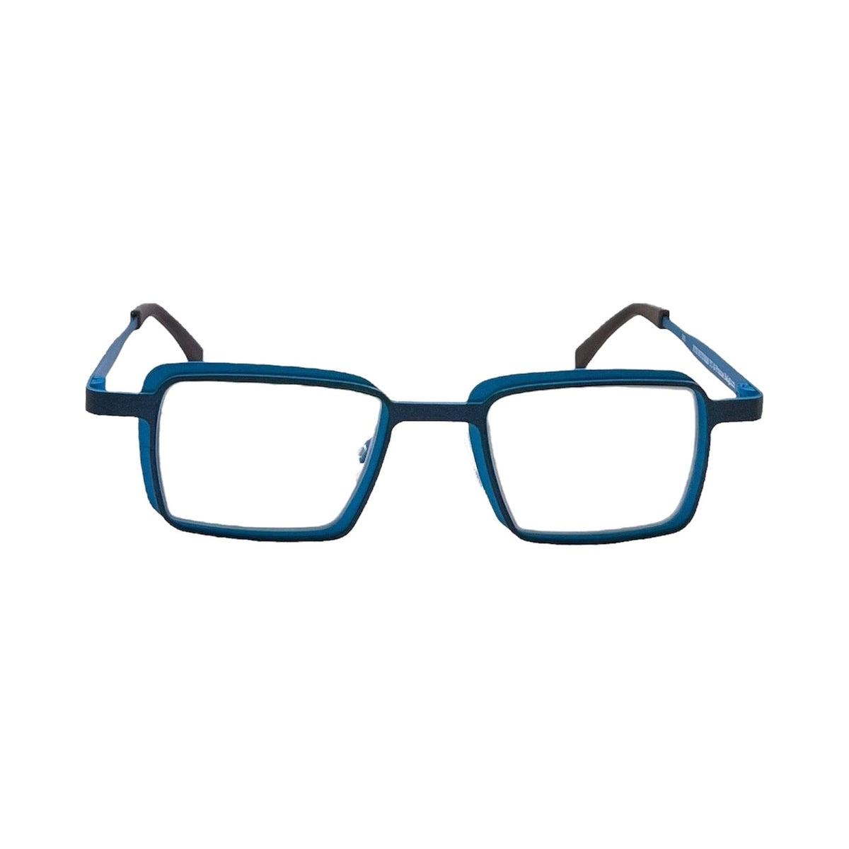 Lunettes de vue THEO Eye Witness Y titane bleu - vue de face