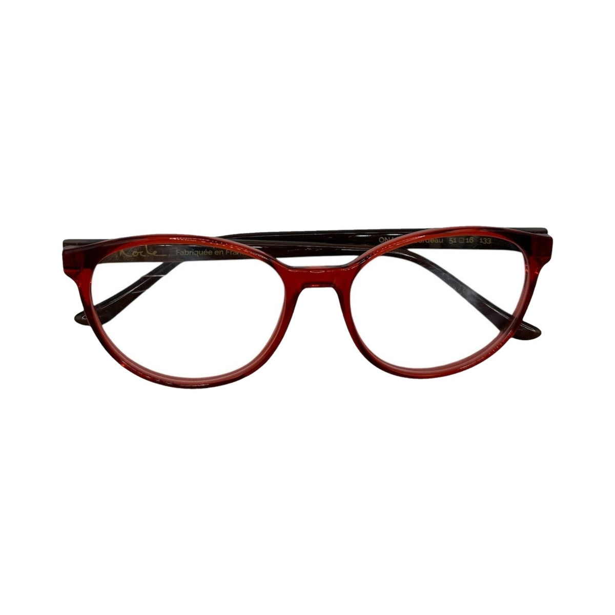 Lunettes de vue Nocle Onagre acétate bordeaux 100% Santé