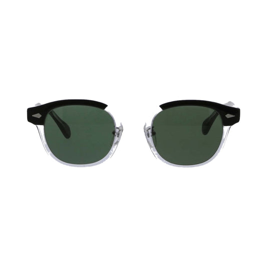 Lunettes de soleil Moscot Lemtosh acetate crystal noir - vue de face