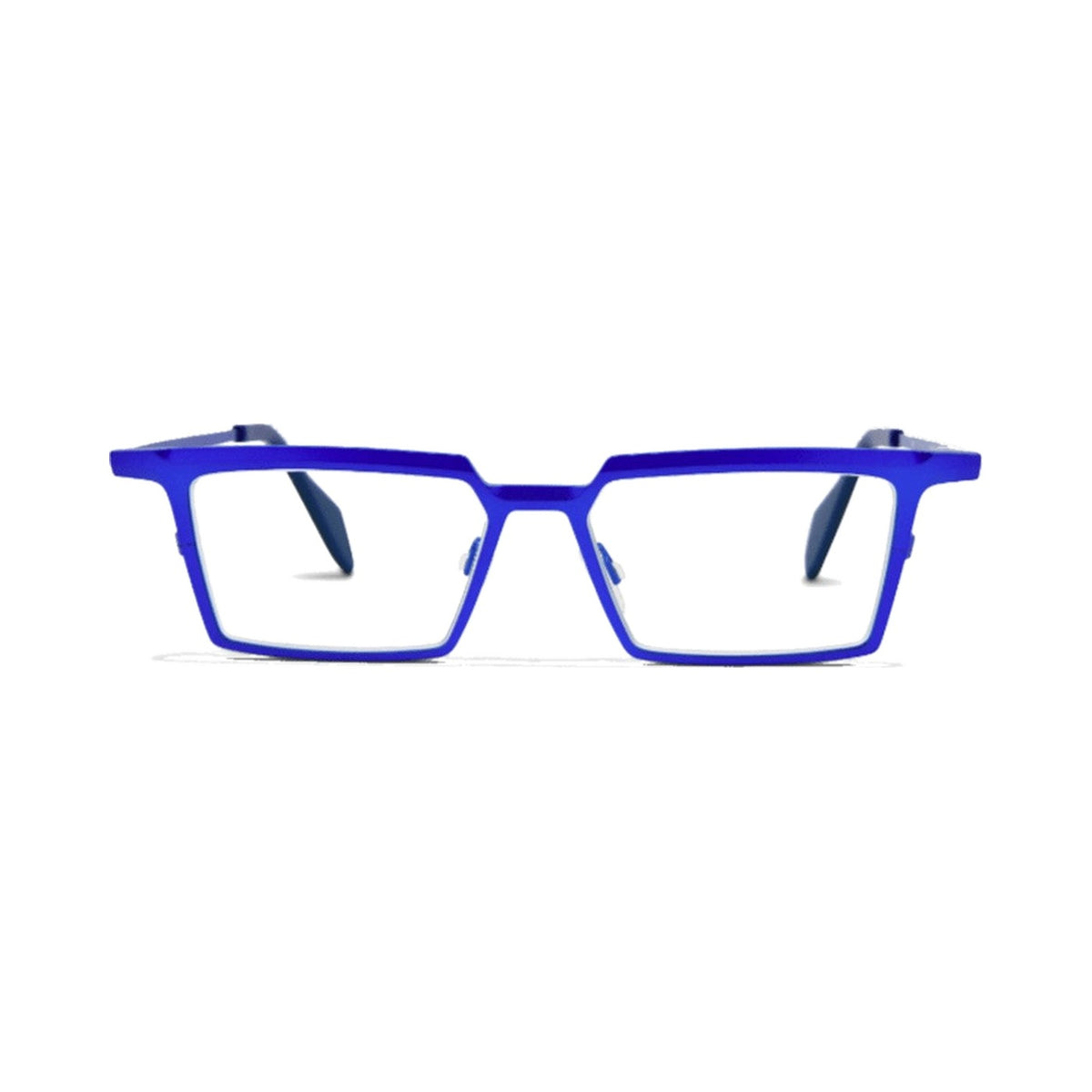 Lunettes de vue THEO Emerald titane bleu - vue de face