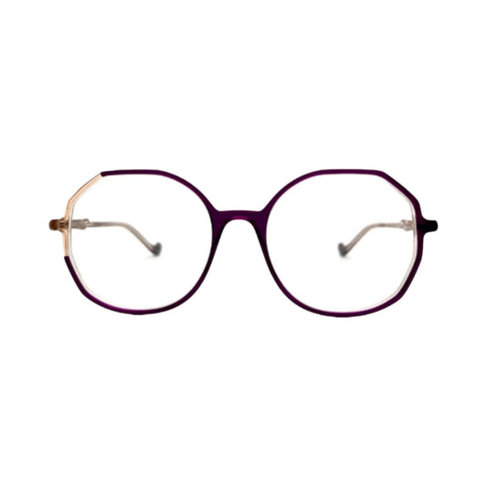Lunettes de vue Caroline Abram Capucine acétate pourpre - vue de face
