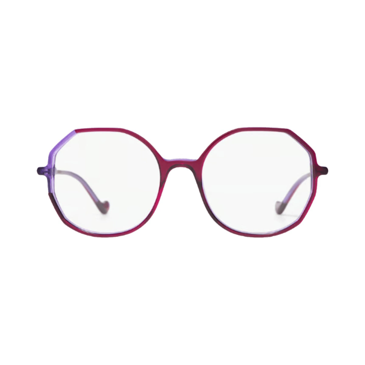 Lunettes de vue Caroline Abram Capucine acétate rose - vue de face